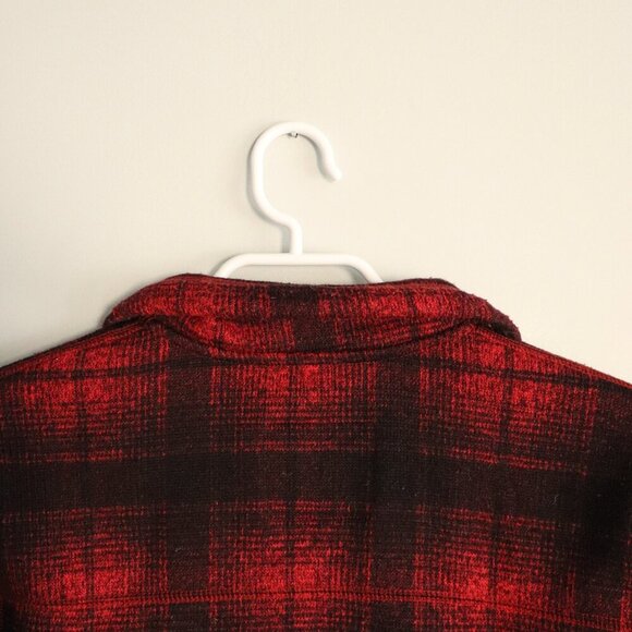 Wind River Men's M Red Plaid 1/4 Zip Pullover Fleece Long Sleeve Pocket Sweater - Picture 7 of 13